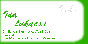 ida lukacsi business card